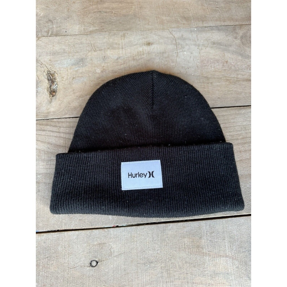 Hurley Beanie Hat Skull Cap Winter Hat Hurley Patch Black‎ Color